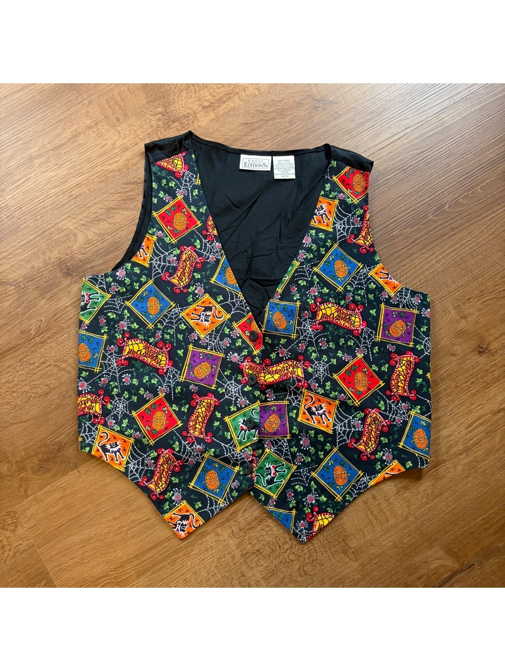 Halloween vest vintage 90s by basic edition size large - Picture 1 of 4